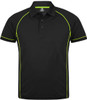 1310 Aussie Pacific Endeavour Mens Polo Black/Green