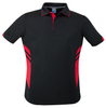 1311 Aussie Pacific Tasman Mens Polo Black/Red