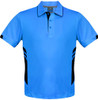 1311 Aussie Pacific Tasman Mens Polo Cyan/Black