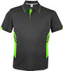 1311 Aussie Pacific Tasman Mens Polo Slate/Neon Green