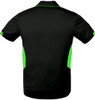 1311 Aussie Pacific Tasman Mens Polo Black/Neon Green Back