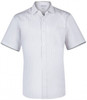 1906S Aussie Pacific Bayview Mens Shirt Short Sleeve White/Silver