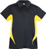 P346KS Kids Accelerator Polo Black/Gold