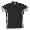 P519HC Mens Contrast Polo Black/Grey P519HC Mens Contrast Polo Black/Grey