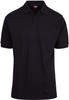 P777HS Mens 100% Cotton Pique Knit Polo Black P777HS Mens 100% Cotton Pique Knit Polo Black