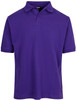 P777HS Mens 100% Cotton Pique Knit Polo Grape