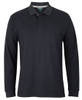S2ML C of C L/S Pique Polo Black S2ML C of C L/S Pique Polo Black