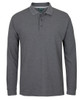 S2ML C of C L/S Pique Polo Charcoal Marle