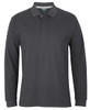 S2ML C of C L/S Pique Polo Gunmetal