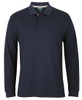 S2ML C of C L/S Pique Polo Navy