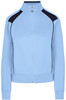 F400UN Unbrushed Fleece Sweater for Ladies/Juniors Sky Blue/Navy