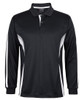 7CLP JB's Wear Podium L/S Cool Polo Black/White/Grey