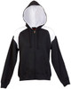 FZ33UN Ladies/Juniors Shoulder Contrast Zip Hoodie Black/White FZ33UN Ladies/Juniors Shoulder Contrast Zip Hoodie Black/White