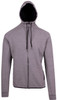 F360HZ Mens Cotton/Bonded Polar Fleece Hoodie Grey Marl