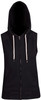 FZ77UN Ladies/Junior Heather Sleeveless Zip Hoodie Black FZ77UN Ladies/Junior Heather Sleeveless Zip Hoodie Black