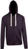 F909HZ Mens Brushed Heavy Zip Fleece Hoodie New Charcoal