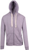 F909HZ Mens Brushed Heavy Zip Fleece Hoodie Grey Marl