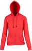 TZ66UN Ladies/Juniors Zipper Hoodies with Pocket Coral Red