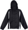 J008UN Ladies/Junior Shower-Proof Sportech Nylon Jacket Black/White