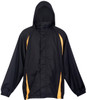 J008HZ Mens Shower Proof Sportech Nylon Jacket Black/Gold J008HZ Mens Shower Proof Sportech Nylon Jacket Black/Gold