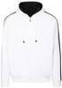 F600HZ Mens Unbrushed Stripe Sleeve Hoodie White/Black