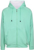 F600HZ Mens Unbrushed Stripe Sleeve Hoodie Fresh Mint/White