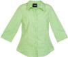 S004FQ Ladies 3/4 Sleeve Shirt Lime