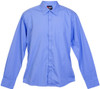 S003ML Mens Long Sleeve Shirts Mid Blue