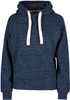FP88UN Ladies/Juniors Heavy Fleece Hoodie Navy Marl