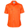 3201 DNC Cotton Drill Work Shirt Short Sleeve Orange 3201 DNC Cotton Drill Work Shirt Short Sleeve Orange