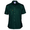 3201 DNC Cotton Drill Work Shirt Short Sleeve Green