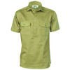 3202 DNC Cotton Drill Close Front Work Shirt Short Sleeve Khaki 3202 DNC Cotton Drill Close Front Work Shirt Short Sleeve Khaki