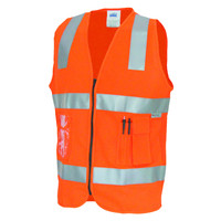 3807 DNC Day/Night Side Panel Safety Vests Orange 3807 DNC Day/Night Side Panel Safety Vests Orange