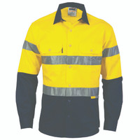 3736 DNC HiVis two tone drill shirts with 3M8906 R/Tape - long sleeve Yellow/Navy 3736 DNC HiVis two tone drill shirts with 3M8906 R/Tape - long sleeve Yellow/Navy