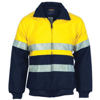3859 DNC HiVis Two Tone Bluey Bomber Jacket with CSR R/Tape Yellow/Navy 3859 DNC HiVis Two Tone Bluey Bomber Jacket with CSR R/Tape Yellow/Navy