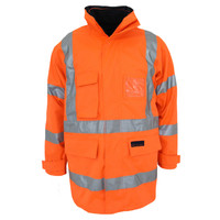 3797 DNC HiVis "X" Back "6 in 1" Rain Jacket Biomotion Tape Orange 3797 DNC HiVis "X" Back "6 in 1" Rain Jacket Biomotion Tape Orange