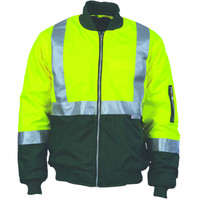 3862 DNC HiVis Two Tone Flying Jacket with 3M R/Tape Yellow/Bottle 3862 DNC HiVis Two Tone Flying Jacket with 3M R/Tape Yellow/Bottle
