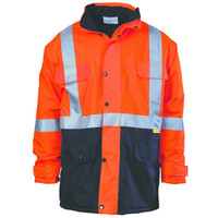3863 DNC HiVis Two Tone Quilted Jacket with 3M R/Tape Orange/Navy 3863 DNC HiVis Two Tone Quilted Jacket with 3M R/Tape Orange/Navy