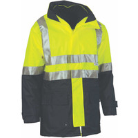 3864 DNC 4 in 1 HiVis Two Tone Breathable Jacket with Vest and 3M R/Tape Yellow/Navy 3864 DNC 4 in 1 HiVis Two Tone Breathable Jacket with Vest and 3M R/Tape Yellow/Navy