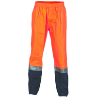 3880 DNC HiVis Two Tone Light Weight Rain Pants with CSR R/Tape Orange/Navy 3880 DNC HiVis Two Tone Light Weight Rain Pants with CSR R/Tape Orange/Navy