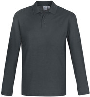 P400ML Crew Mens L/S Polo Charcoal P400ML Crew Mens L/S Polo Charcoal
