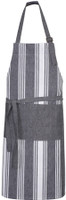 BA75 Unisex Salt Bib Apron Charcoal/White BA75 Unisex Salt Bib Apron Charcoal/White