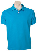 P2100 Mens Neon Polo Cyan Blue