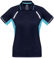 P700LS Ladies Renegade Polo Navy/Sky/Silver