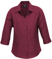 LB3600 Ladies Plain Oasis 3/4 Sleeve Shirt Cherry LB3600 Ladies Plain Oasis 3/4 Sleeve Shirt Cherry