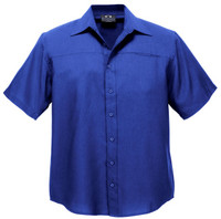 SH3603 Mens Plain Oasis Short Sleeve Shirt Electric Blue SH3603 Mens Plain Oasis Short Sleeve Shirt Electric Blue