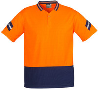 Syzmik Workwear ZH245 Mens Hi Vis Astro Polo Orange/Navy Syzmik Workwear ZH245 Mens Hi Vis Astro Polo Orange/Navy