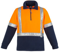 Syzmik Workwear ZT462 Mens Hi Vis Fleece Jumper - Shoulder Taped Orange/Navy Syzmik Workwear ZT462 Mens Hi Vis Fleece Jumper - Shoulder Taped Orange/Navy