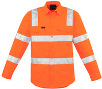 Syzmik Workwear ZW680 Mens Bio Motion Vic Rail Shirt Orange