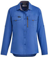 Syzmik Workwear ZW760 Womens Outdoor L/S Shirt Blue Syzmik Workwear ZW760 Womens Outdoor L/S Shirt Blue